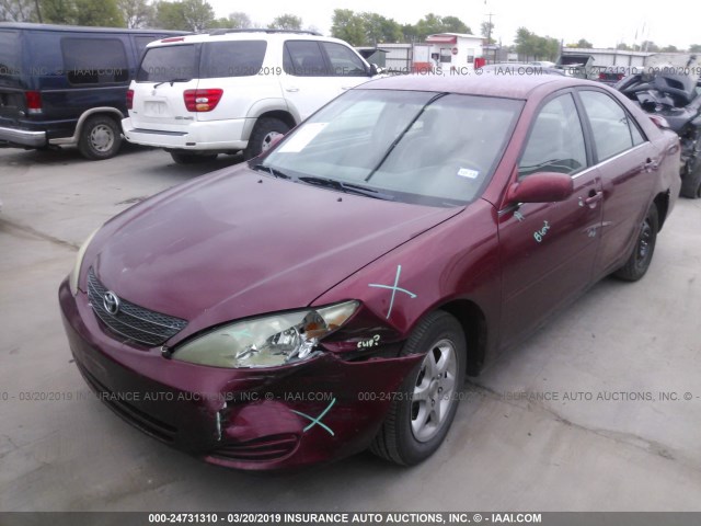 4T1BE32K03U169678 - 2003 TOYOTA CAMRY LE/XLE/SE RED photo 2
