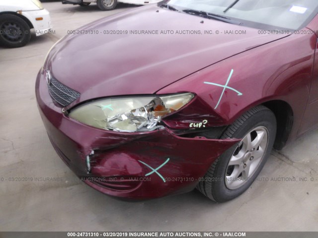 4T1BE32K03U169678 - 2003 TOYOTA CAMRY LE/XLE/SE RED photo 6