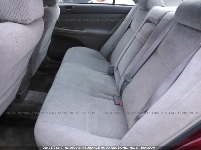 4T1BE32K03U169678 - 2003 TOYOTA CAMRY LE/XLE/SE RED photo 8