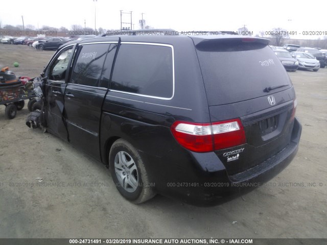 5FNRL38717B003003 - 2007 HONDA ODYSSEY EXL BLACK photo 3