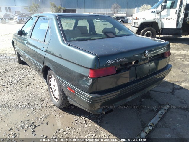 ZAREA33L2M6207797 - 1991 ALFA ROMEO 164 L GREEN photo 3