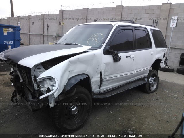 1FMZU73E31ZA07223 - 2001 FORD EXPLORER XLT WHITE photo 2