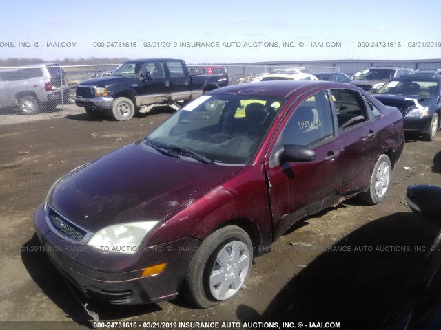 1FAFP34N86W126177 - 2006 FORD FOCUS ZX4 BURGUNDY photo 2