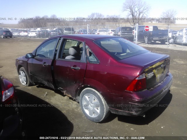 1FAFP34N86W126177 - 2006 FORD FOCUS ZX4 BURGUNDY photo 3