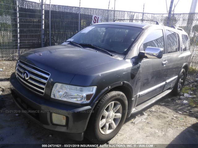 5N3AA08A17N801244 - 2007 INFINITI QX56 GRAY photo 2