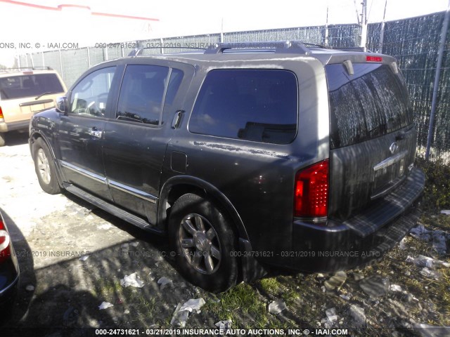 5N3AA08A17N801244 - 2007 INFINITI QX56 GRAY photo 3