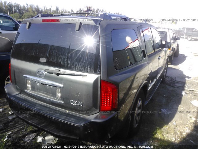 5N3AA08A17N801244 - 2007 INFINITI QX56 GRAY photo 4