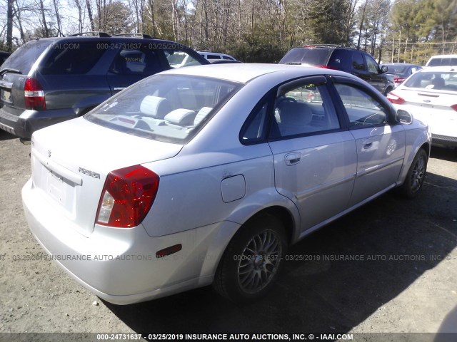 KL5JD56Z75K175245 - 2005 SUZUKI FORENZA S SILVER photo 4