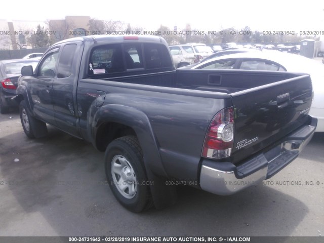 5TETX62N29Z663832 - 2009 TOYOTA TACOMA PRERUNNER ACCESS CAB GRAY photo 3