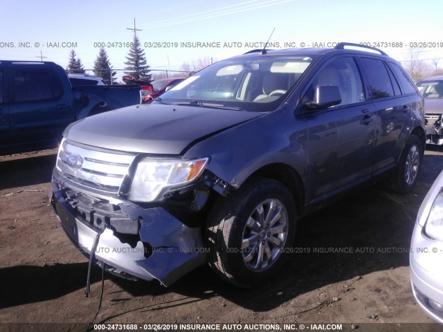 2FMDK4JC5ABB24708 - 2010 FORD EDGE SEL GRAY photo 2