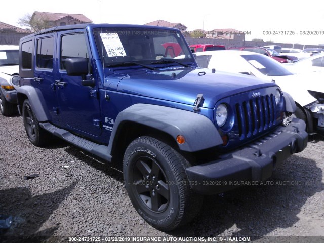 1J4GA391X9L787716 - 2009 JEEP WRANGLER UNLIMITE X BLUE photo 1