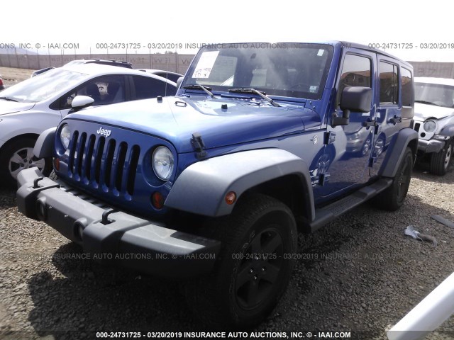 1J4GA391X9L787716 - 2009 JEEP WRANGLER UNLIMITE X BLUE photo 2