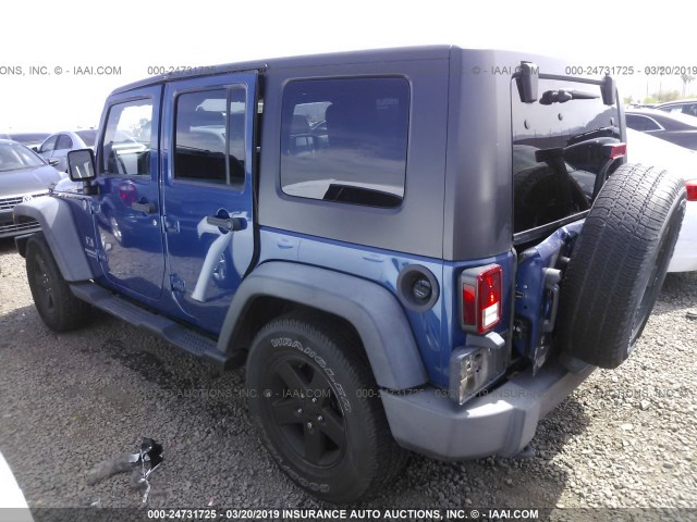 1J4GA391X9L787716 - 2009 JEEP WRANGLER UNLIMITE X BLUE photo 3