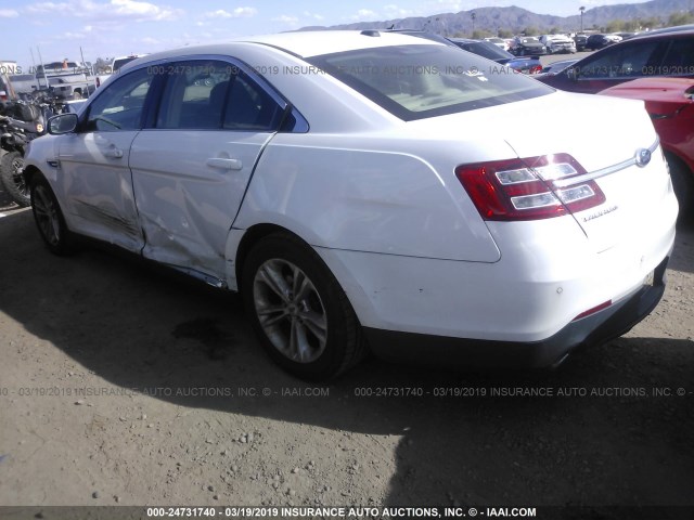 1FAHP2H8XDG230183 - 2013 FORD TAURUS SEL WHITE photo 3