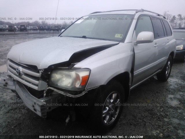 JTEEP21A450110394 - 2005 TOYOTA HIGHLANDER LIMITED SILVER photo 2