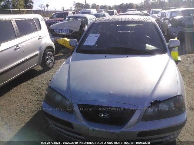 KMHDN56D45U162168 - 2005 HYUNDAI ELANTRA GLS/GT SILVER photo 6