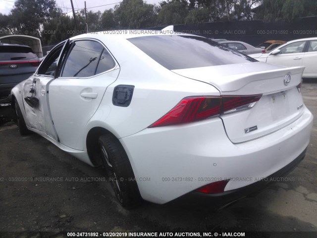 JTHBA1D23J5081909 - 2018 LEXUS IS 300 WHITE photo 3