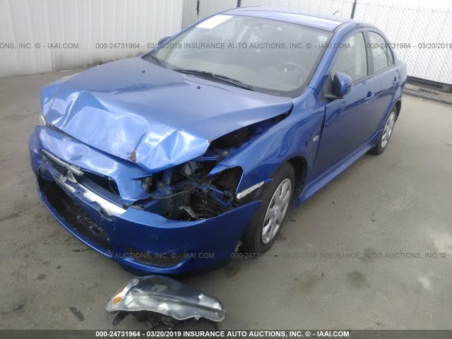 JA32U2FU9FU003577 - 2015 MITSUBISHI LANCER ES BLUE photo 2