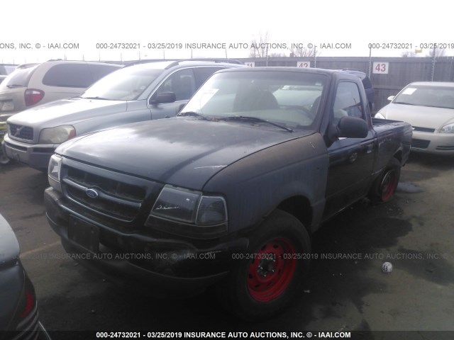 1FTYR10C6YTA70041 - 2000 FORD RANGER BLACK photo 2