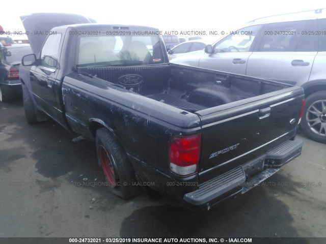 1FTYR10C6YTA70041 - 2000 FORD RANGER BLACK photo 3