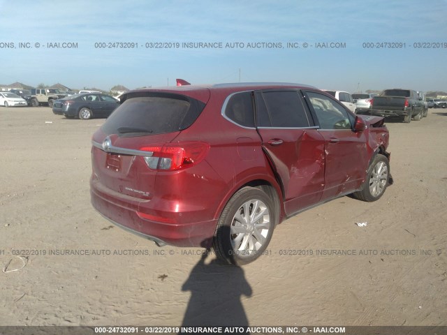 LRBFXFSX4HD103170 - 2017 BUICK ENVISION PREMIUM II RED photo 4