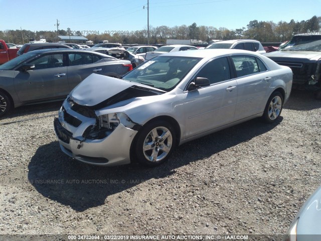 1G1ZB5E05CF178794 - 2012 CHEVROLET MALIBU LS ვერცხლისფერი ფოტო 2