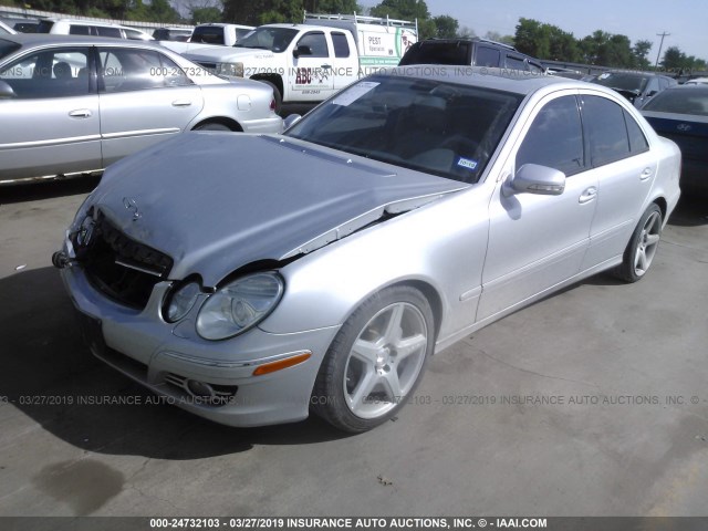 WDBUF56X78B213687 - 2008 MERCEDES-BENZ E 350 SILVER photo 2