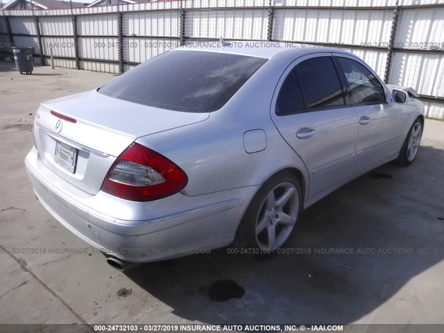 WDBUF56X78B213687 - 2008 MERCEDES-BENZ E 350 SILVER photo 4