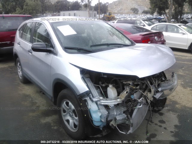 2HKRM4H35FH697078 - 2015 HONDA CR-V LX SILVER photo 1