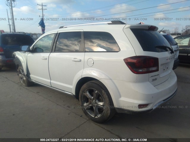 3C4PDCGG7FT525544 - 2015 DODGE JOURNEY CROSSROAD WHITE photo 3