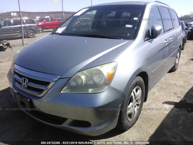 5FNRL38696B020735 - 2006 HONDA ODYSSEY EXL SILVER photo 2