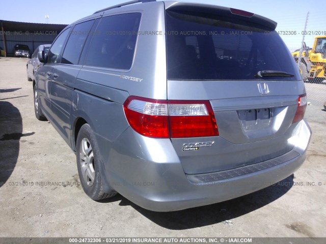 5FNRL38696B020735 - 2006 HONDA ODYSSEY EXL SILVER photo 3