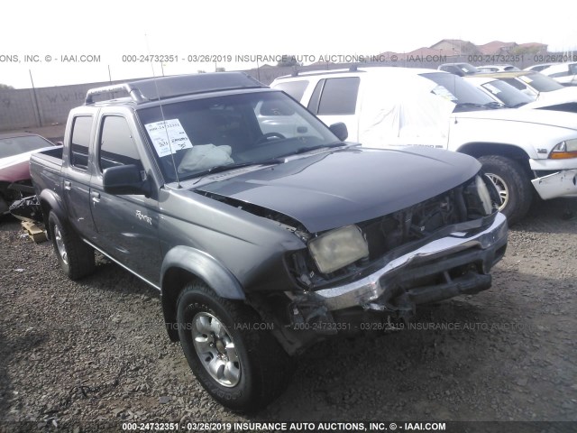 1N6ED27TXYC433922 - 2000 NISSAN FRONTIER CREW CAB XE/CREW CAB SE GRAY photo 1