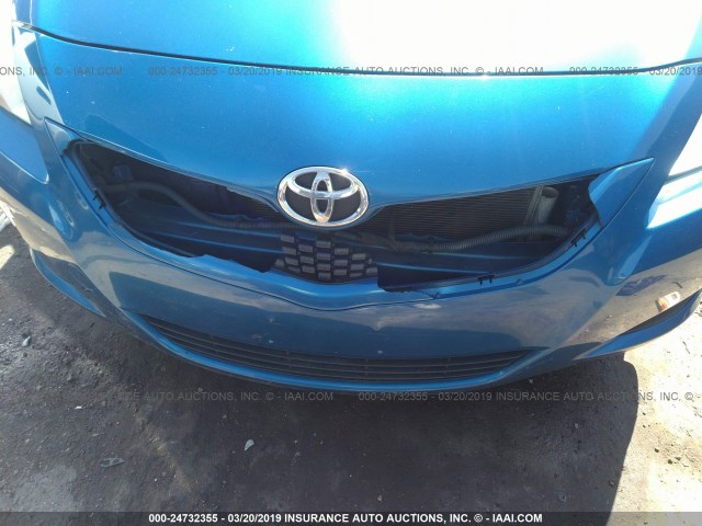 JTDBT4K35A1366370 - 2010 TOYOTA YARIS BLUE photo 6