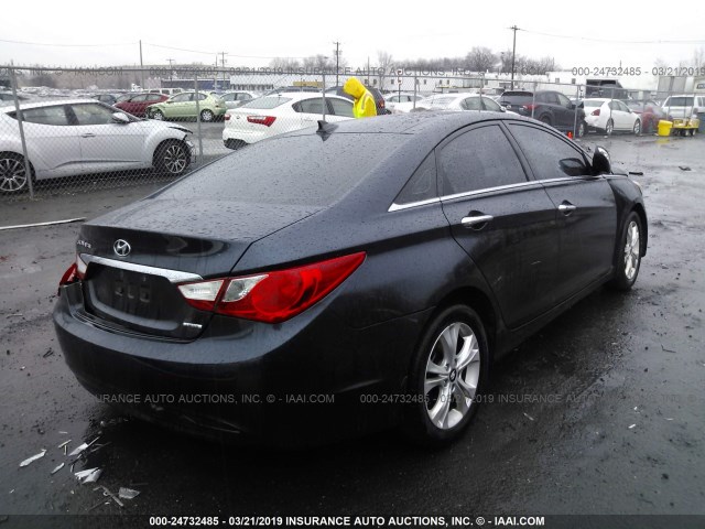 5NPEC4AC5DH579928 - 2013 HYUNDAI SONATA SE/LIMITED BLACK photo 4