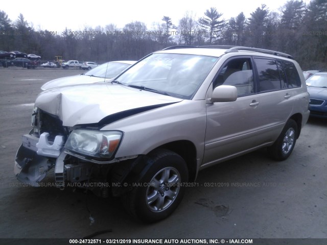 JTEEP21A860162192 - 2006 TOYOTA HIGHLANDER LIMITED GOLD photo 2