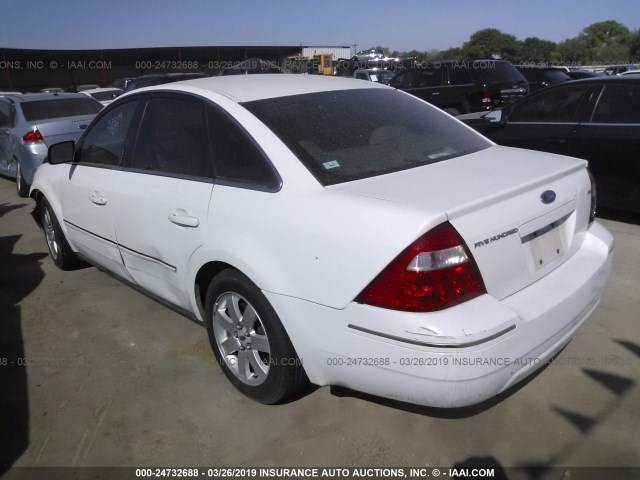 1FAFP24196G135732 - 2006 FORD FIVE HUNDRED SEL WHITE photo 3