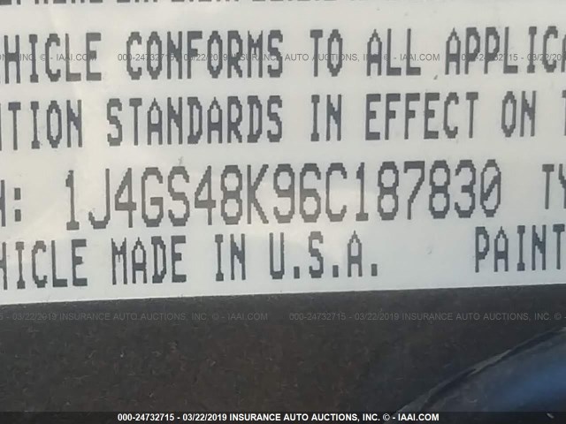 1J4GS48K96C187830 - 2006 JEEP GRAND CHEROKEE LAREDO/COLUMBIA/FREEDOM 棕色 照片 9