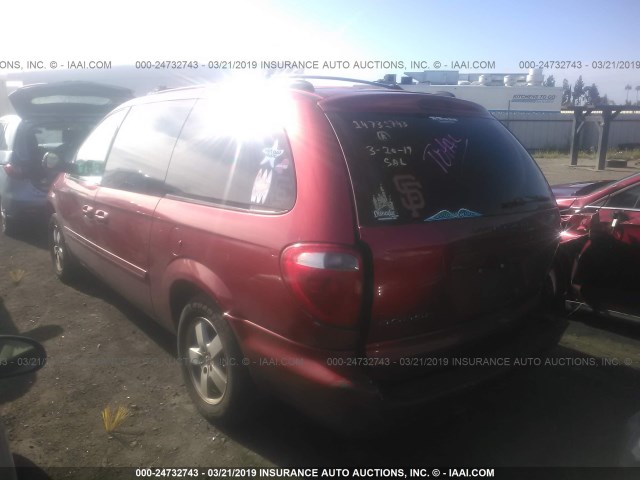 2D4GP44L16R618032 - 2006 DODGE GRAND CARAVAN SXT RED photo 3