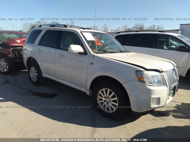 4M2CU87G49KJ21659 - 2009 MERCURY MARINER PREMIER WHITE photo 1