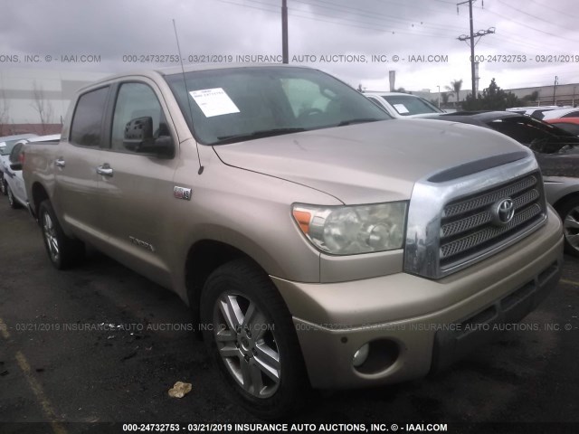 5TBEV58157S470140 - 2007 TOYOTA TUNDRA CREWMAX LIMITED GOLD photo 1