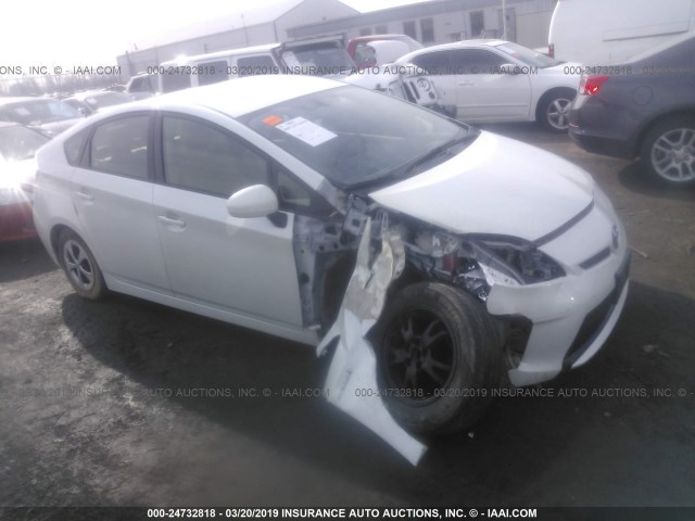 JTDKN3DUXF0432208 - 2015 TOYOTA PRIUS WHITE photo 1