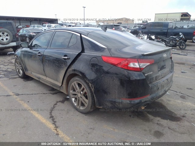 5XXGR4A69DG138672 - 2013 KIA OPTIMA SX BLACK photo 3