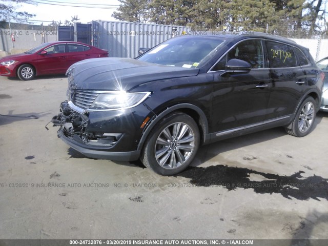 2LMTJ8LP4GBL27298 - 2016 LINCOLN MKX RESERVE BLACK photo 2