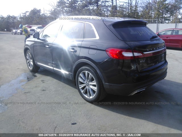 2LMTJ8LP4GBL27298 - 2016 LINCOLN MKX RESERVE BLACK photo 3