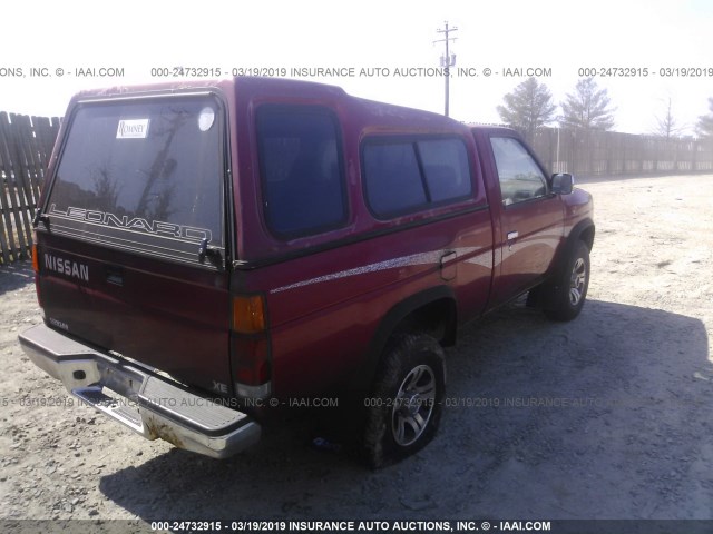 1N6SD11Y4VC335448 - 1997 NISSAN TRUCK XE RED photo 4