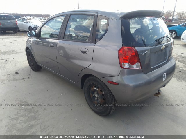 KL1TD66638B073273 - 2008 CHEVROLET AVEO LS GRAY photo 3