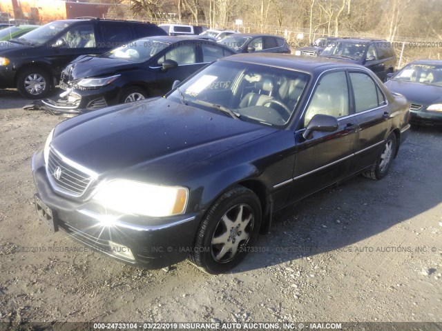 JH4KA96502C000934 - 2002 ACURA 3.5RL BLACK photo 2