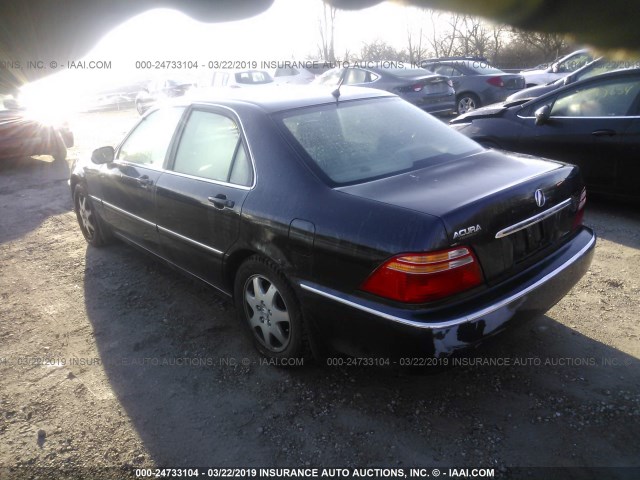 JH4KA96502C000934 - 2002 ACURA 3.5RL BLACK photo 3