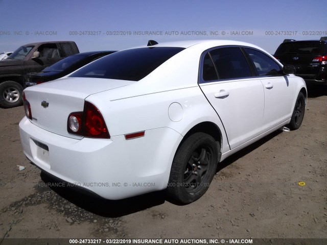 1G1ZB5E05CF218064 - 2012 CHEVROLET MALIBU LS WHITE photo 4